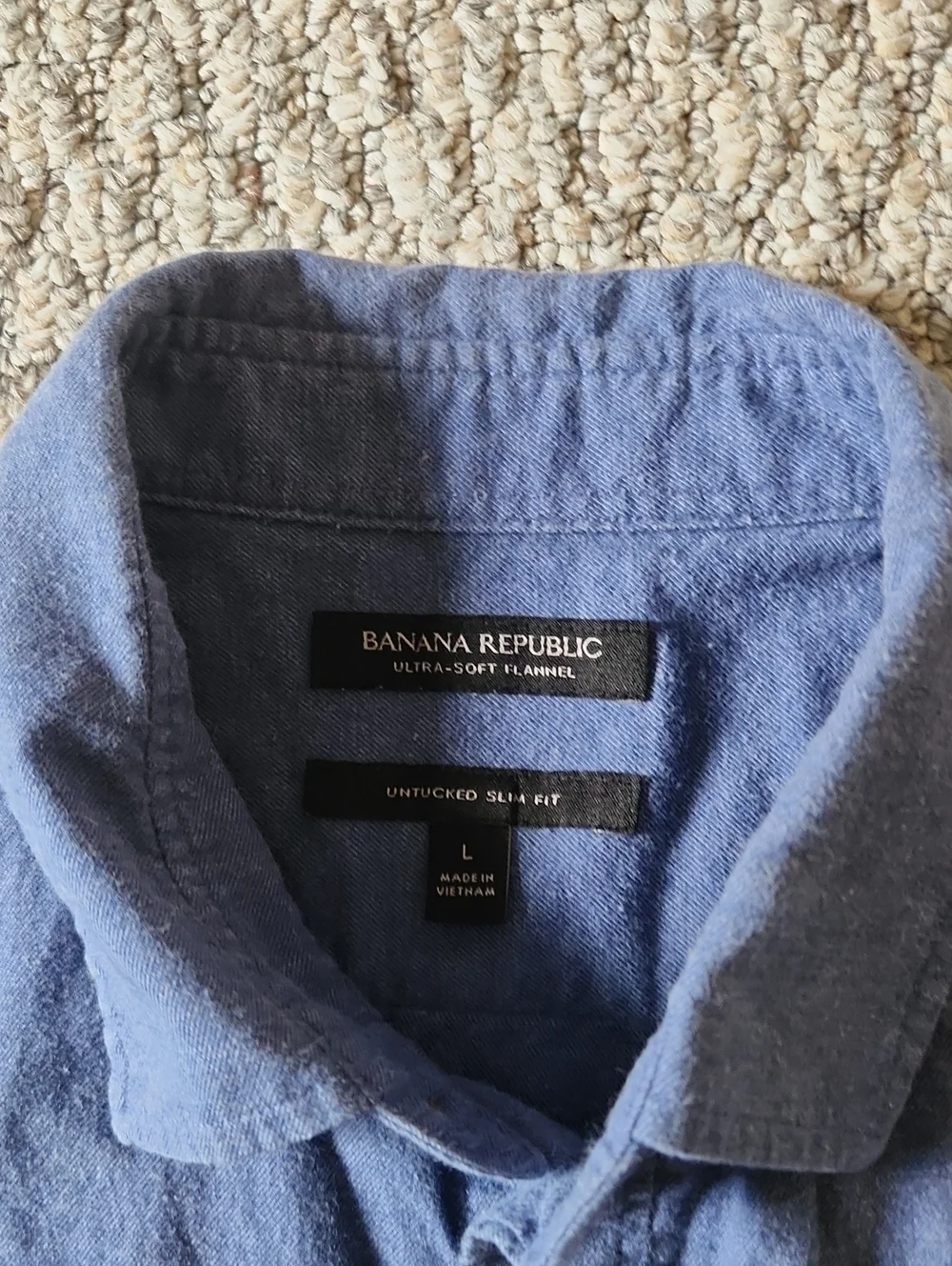 Men's Casual Blue Button-Up Shirt